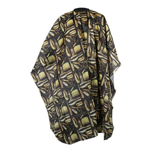 Unique Bargains 1 Pc Hair Dryer Pattern Hairdressing Cape for Barber Shop 64.96"x57.09" Black, Yellow