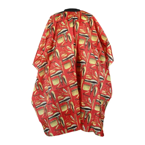 Unique Bargains 1 Pc Hair Dryer Pattern Hairdressing Cape for Barber Shop 64.96"x57.09" Red