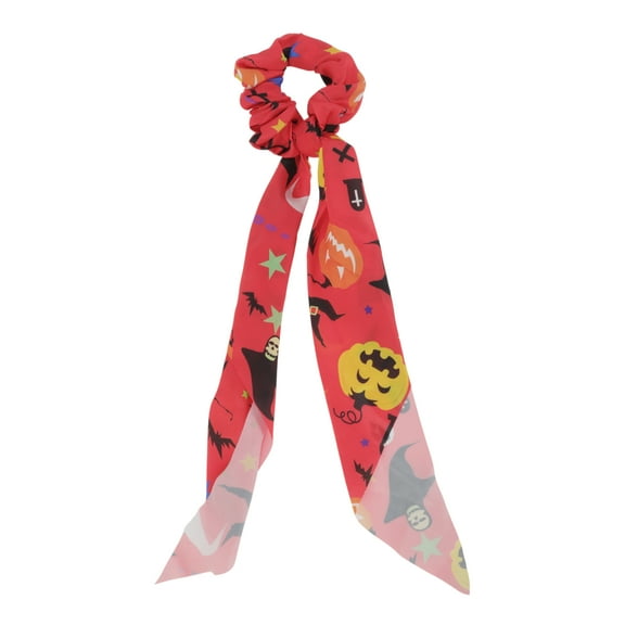 Unique Bargains 1 Pc Hair Elastics Fashion Halloween Ribbon Skull Hair Ties Black Red