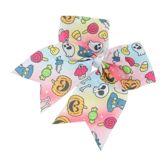 Unique Bargains 1 Pc Hair Elastics Halloween Pumpkin Hat Hair Ties for Women Multicolor