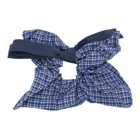 Unique Bargains 1 Pc Hair Elastics Plaid Hair Ties Blue