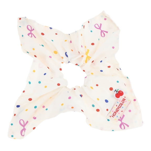 Unique Bargains 1 Pc Hair Elastics Print Pattern Hair Ties Beige