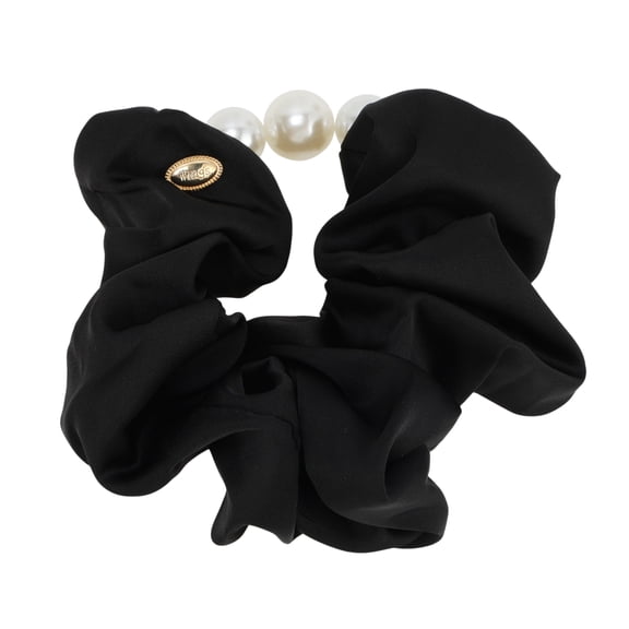 Unique Bargains 1 Pc Hair Elastics Retro Faux Pearl Hair Ties Black