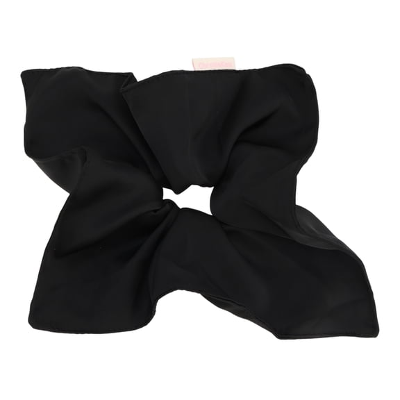 Unique Bargains 1 Pc Hair Elastics Satin Solid Color Hair Ties Black