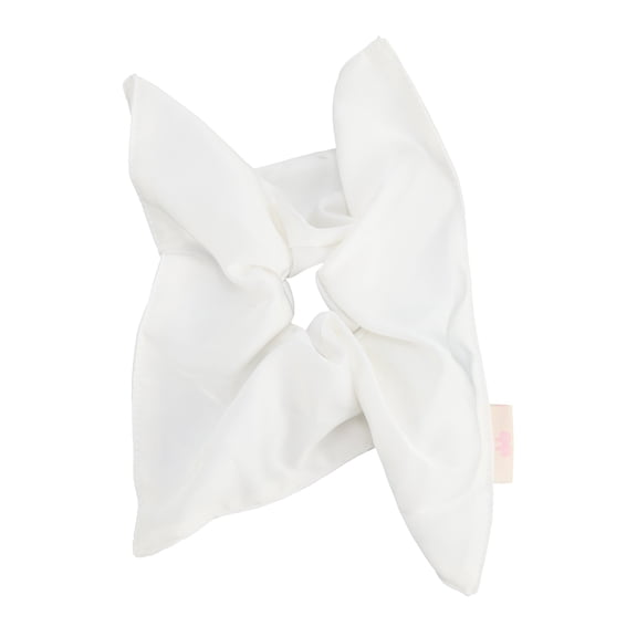 Unique Bargains 1 Pc Hair Elastics Satin Solid Color Hair Ties White