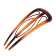 thumbnail image 1 of Unique Bargains 1 Pc Hair Pin U-shaped Hair Accessories 4.33"x1.57" Glossy Brown, 1 of 5