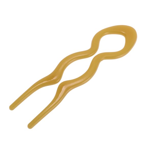 Unique Bargains 1 Pc Hair Pin U-shaped Hair Accessories 4.72"x0.98" Yellow