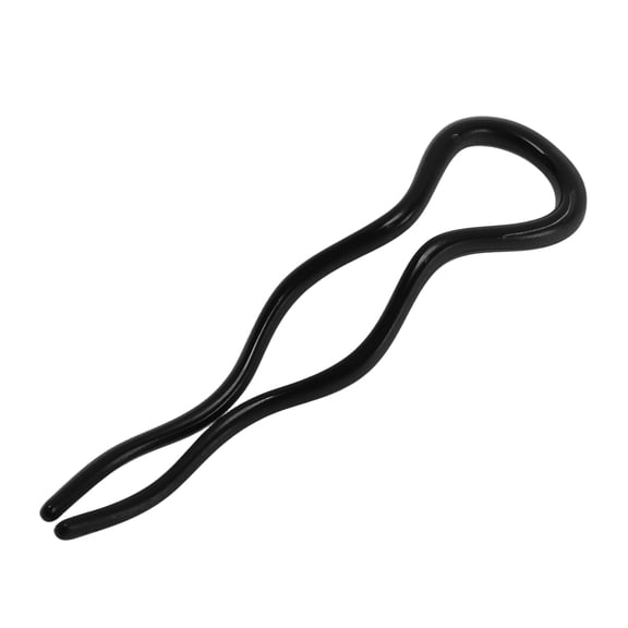 Unique Bargains 1 Pc Hair Pin U-shaped Hair Accessories 4.92"x1.38" Matte Black