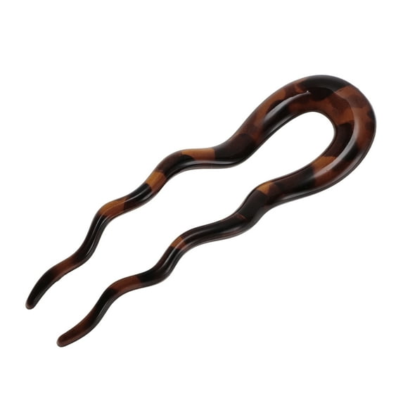 Unique Bargains 1 Pc Hair Pin U-shaped Hair Accessories 5.12"x1.57" Brown Dark Brown