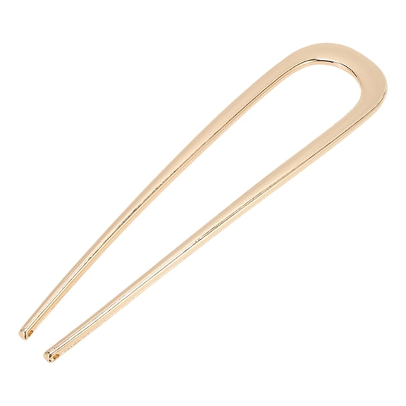 Unique Bargains 1 Pc Hair Pin U-shaped Hair Hairpin for Women Gold Tone