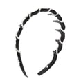 thumbnail image 1 of Unique Bargains 1 Pc Hairband Velvet Pearl Wave Teeth Hair Accessories for Women Black, 1 of 5