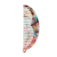 thumbnail image 1 of Unique Bargains 1 Pc Half Round Hair Comb with Hole Colorful Acetate Sheet, 1 of 6