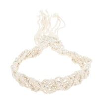 Unique Bargains 1 Pc Hand-woven Long Tassel Headbands for Women 15.75" Beige