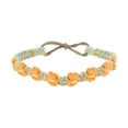 thumbnail image 1 of Unique Bargains 1 Pc Hand-woven Stretch Headbands for Women Orange Green, 1 of 5