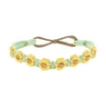 thumbnail image 1 of Unique Bargains 1 Pc Hand-woven Stretch Headbands for Women Yellow Green, 1 of 5