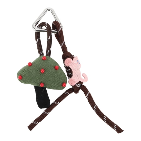 Unique Bargains 1 Pc Handbag Charm Cute Rope Handbag Accessories Dark Brown Green Black
