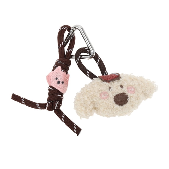 Unique Bargains 1 Pc Handbag Charm Cute Rope Handbag Accessories Dark Brown Khaki