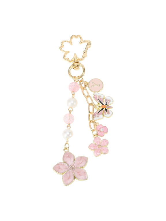 1 Pc Handbag Charm Keychain Flower Bag Accessories Pink