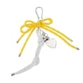 thumbnail image 1 of Unique Bargains 1 Pc Handbag Charm Knot Heart Bag Charm Yellow White, 1 of 5