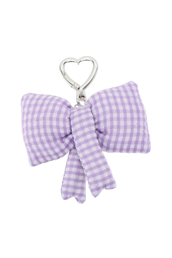 1 Pc Handbag Charm Plaid Bow Handbag Accessories Purple