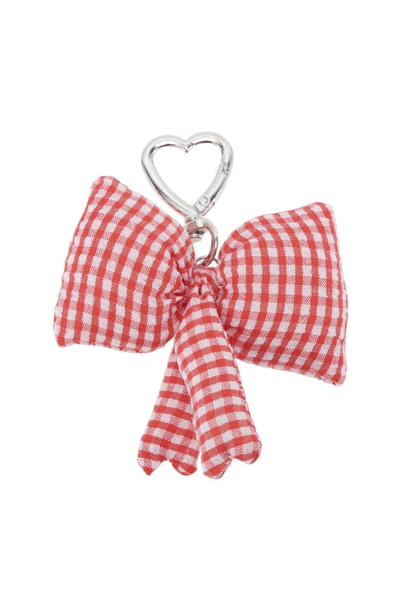 1 Pc Handbag Charm Plaid Bow Handbag Accessories Red