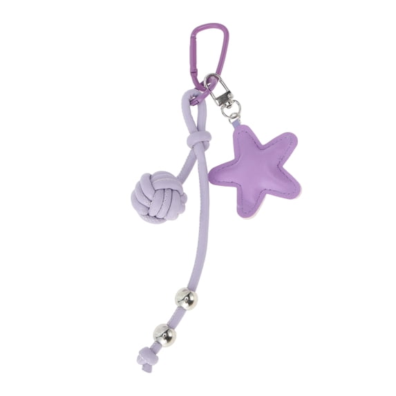 Unique Bargains 1 Pc Handbag Charm Star Pattern Bag Charm Purple