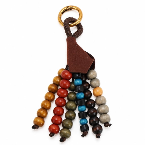Unique Bargains 1 Pc Handbag Charms Keychain Beads Decoration Bag Accessories Colorful
