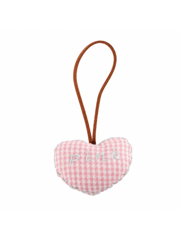 1 Pc Handbag Charms Keychain Plaid Heart Bag Accessories Pink