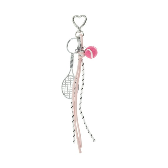 Unique Bargains 1 Pc Handbag Charms Keychains Baseball Bag Accessories Pink