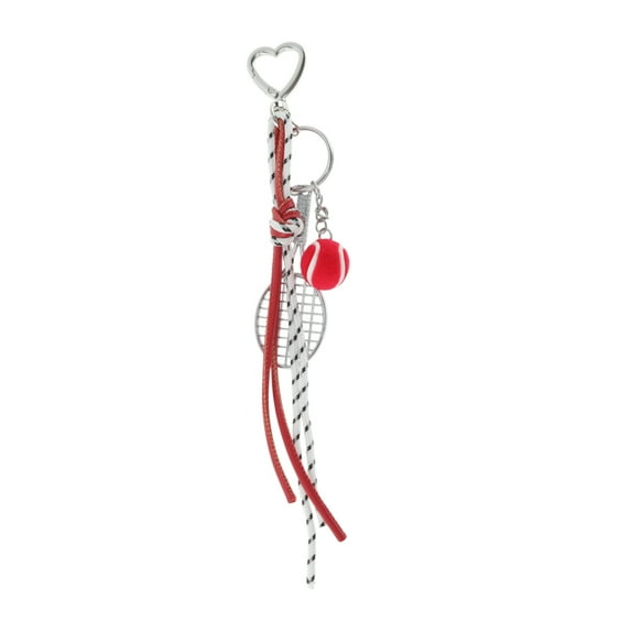 Unique Bargains 1 Pc Handbag Charms Keychains Baseball Bag Accessories Red