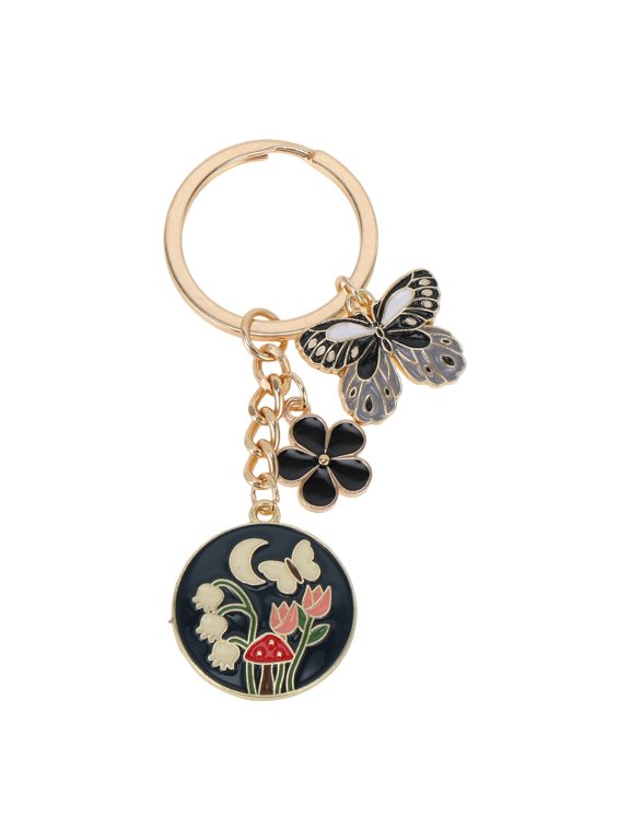 1 Pc Handbag Charms Keychains Butterfly Bag Accessories Black