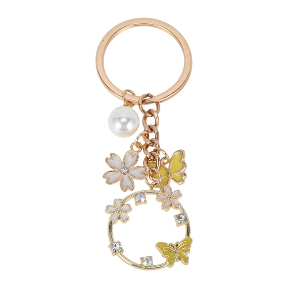 Unique Bargains 1 Pc Handbag Charms Keychains Butterfly Bag Accessories Yellow