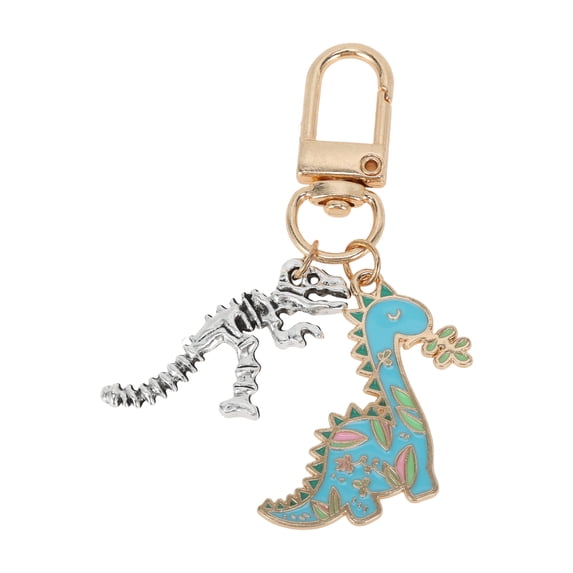 Unique Bargains 1 Pc Handbag Charms Keychains Cartoon Dinosaur Bag Accessories Blue