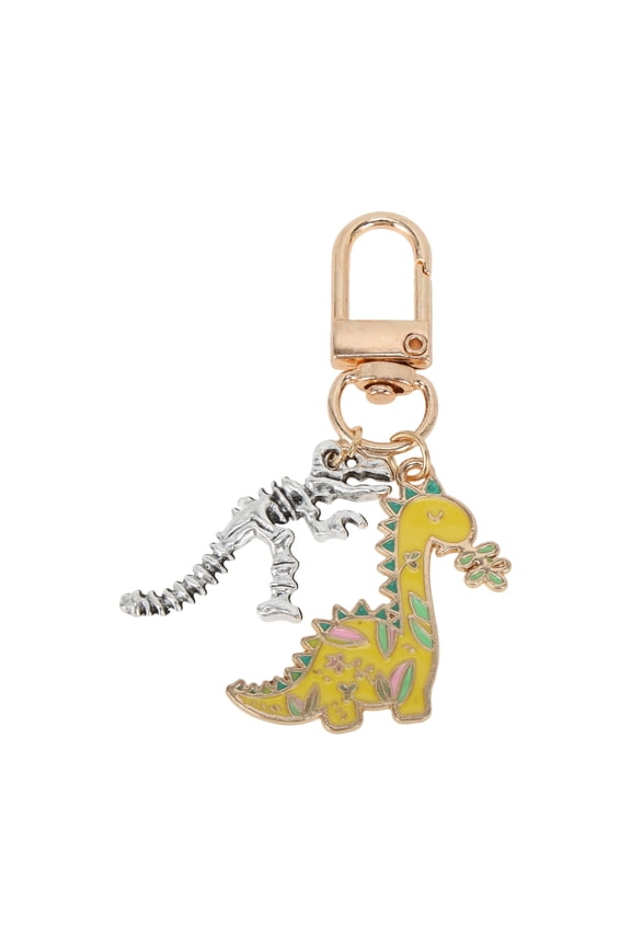 1 Pc Handbag Charms Keychains Cartoon Dinosaur Bag Accessories Yellow