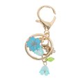 thumbnail image 1 of Unique Bargains 1 Pc Handbag Charms Keychains Durable Flower Bag Accessories Blue Gold Tone, 1 of 5