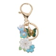 thumbnail image 1 of Unique Bargains 1 Pc Handbag Charms Keychains Durable Flower Bag Accessories Blue, 1 of 5