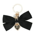 thumbnail image 1 of Unique Bargains 1 Pc Handbag Charms Keychains Fabric Bow Bag Accessories Black, 1 of 5