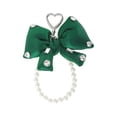 thumbnail image 1 of Unique Bargains 1 Pc Handbag Charms Keychains Fashionable Faux Pearl Bow Bag Accessories Green, 1 of 5
