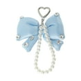 thumbnail image 1 of Unique Bargains 1 Pc Handbag Charms Keychains Faux Pearl Bow Bag Accessories Sky Blue, 1 of 5