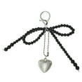 thumbnail image 1 of Unique Bargains 1 Pc Handbag Charms Keychains Faux Pearl Heart Bag Accessories Black, 1 of 5