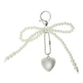 thumbnail image 1 of Unique Bargains 1 Pc Handbag Charms Keychains Faux Pearl Heart Bag Accessories White, 1 of 5