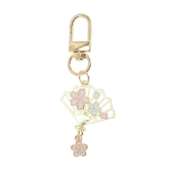 Unique Bargains 1 Pc Handbag Charms Keychains Flower Door-shaped Buckle Bag Accessories Pink