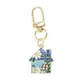 thumbnail image 1 of Unique Bargains 1 Pc Handbag Charms Keychains Flower House Bag Accessories Blue, 1 of 5