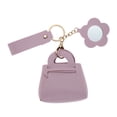 thumbnail image 1 of Unique Bargains 1 Pc Handbag Charms Keychains Flower Mirror Bag Accessories Light Purple, 1 of 6