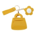 thumbnail image 1 of Unique Bargains 1 Pc Handbag Charms Keychains Flower Mirror Bag Accessories Yellow, 1 of 6