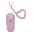 thumbnail image 1 of Unique Bargains 1 Pc Handbag Charms Keychains Heart Mirror Lipstick Bag Bag Accessories Light Purple, 1 of 6
