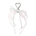thumbnail image 1 of Unique Bargains 1 Pc Handbag Charms Keychains Multi-layered Bows Bag Accessories Pink White, 1 of 5