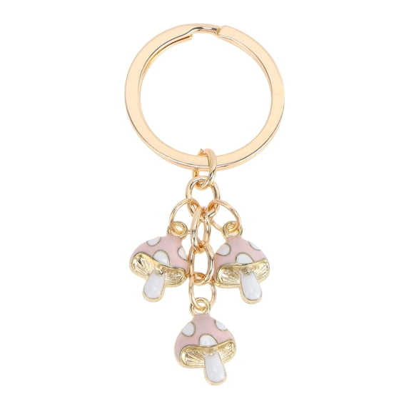 Unique Bargains 1 Pc Handbag Charms Keychains Mushroom Bag Accessories Pink