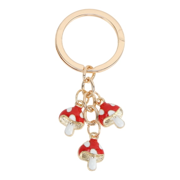 Unique Bargains 1 Pc Handbag Charms Keychains Mushroom Bag Accessories Red