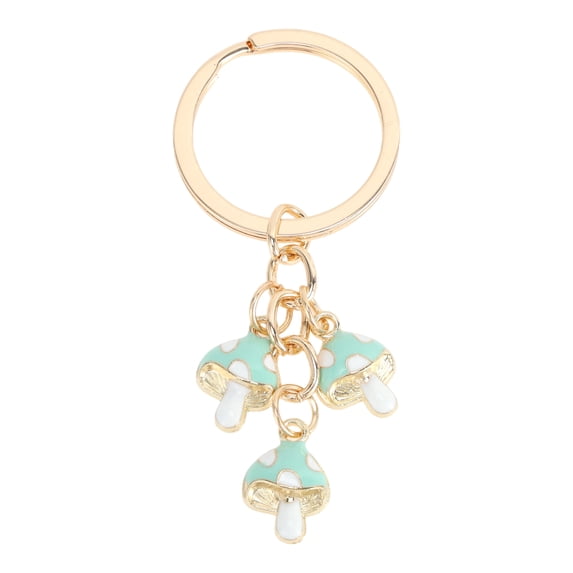 Unique Bargains 1 Pc Handbag Charms Keychains Mushroom Bag Accessories Sky Blue